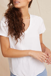 V-Neck Tee - White